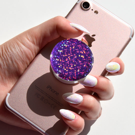 Purple glitter popsocket , sticker for popsocket, iridescent popsockets –  ManiliaShop