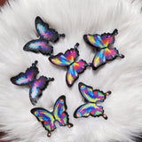butterfly shoe clips, rainbow shoe clips