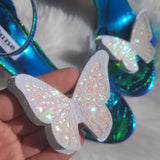 holographic butterfly shoe clips
