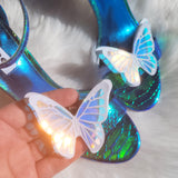 Opal iridescent butterfly, butterfly wings, glitter butterfly