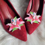 Flower lily shoe clips, shoe accessories
