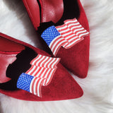 Independence Day, shoe clips, shoe accessories, american flag gifts, 4th of July