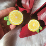 lemon fruit shoe