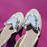 White butterfly shoe clips, bride shoe