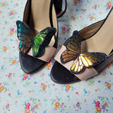 glitter butterfly shoe
