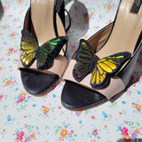 Butterfly shoe clips, bridal shoe , bridesmaids accessories, wedding shoe