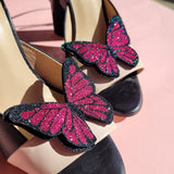 Butterfly shoe clips, bridal shoe , bridesmaids accessories, wedding shoe