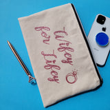 Organic Cotton Makeup Bag | Zipper Pouch | 100% Organic Cotton | Organic Cotton Travel Bag with Lining | Fairtrade Cosmetic Bags Women