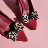 Cheetah bow shoe clips 