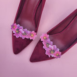 Shoe clips garland, flower shoe clip