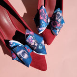 Floral bow shoe clips 