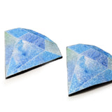 shoe clips, blue diamond, crystal shoe clip