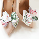 floral bow shoe clips, bridesmaid shoe, wedding accessories