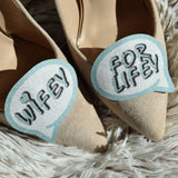 Wedding shoe clips, glitter bride shoe