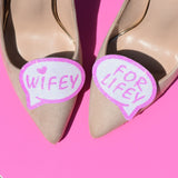 wifey for lifey shoe, wedding shoe clips, fashion bride