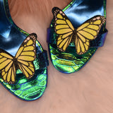 shoe clips, lemon butterfly shoe clip