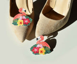 flamingo wedding shoe clips