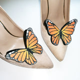 Monarch butterfly shoe clip