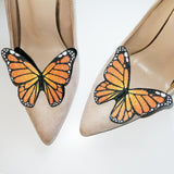 bridal shoe clips, glitter butterfly shoe clip