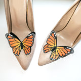 orange butterfly shoe clip