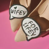 wifey for lifey shoe clip, bride shoe, bride accessories