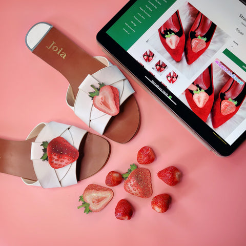 Strawberry shoe clips 