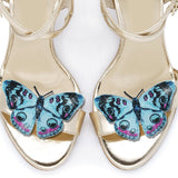 Peacock Butterfly shoe clips, bridal shoe, bridesmaids shoe accessories