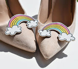 shoe clips rainbow wedding accessories