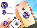 Holographic Purple Crystal iridescent sparkle decal/sticker for selfie holder, for ring holder, stand for tablet, phone grip holder,