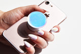 pop socket , White and multicolored sparkles