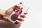Holographic Pink, crystal, gemstone, iridescent, sparkle decal/sticker for popsockets, for selfie holder, for phone grip