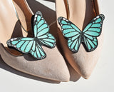 Monarch butterfly wedding shoe clip