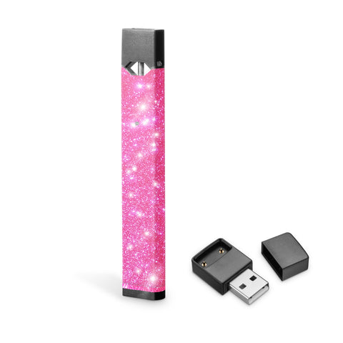 Neon Pink Glitter decal skin for Juul vape, stickers for Juul