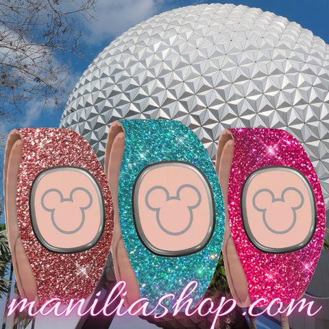 Silver Glitter Snowflakes MagicBand Icon Stickers