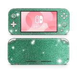 Watergreen glitter skin wrap sticker for Nintendo Switch Lite