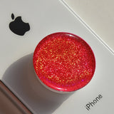 Red magic dust glitter sticker for popsocket, phone holder glitter decal