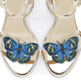 Blue Peacock Butterfly shoe clips, bridal shoe, bridesmaids shoe accessories