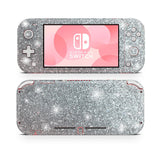 Silver glitter skin for Nintendo Switch Lite, decal, stickers for Nintengo, players game