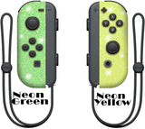 Glitter Skin for Nintendo switch Joy-Con, glitter skin wrap decal, animal crossing, Neon glitter joy con 