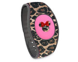 Magic Band Cheetah skins cover REAL Glitter Magic band 2.0 Tiger, Leopard decal skins stickers, Magic band decals wrap, wraps for magic band
