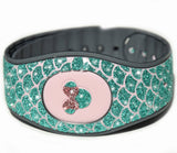Watergreen mermaid scales for Magic Band 2, real glitter sticker for disneyland trip