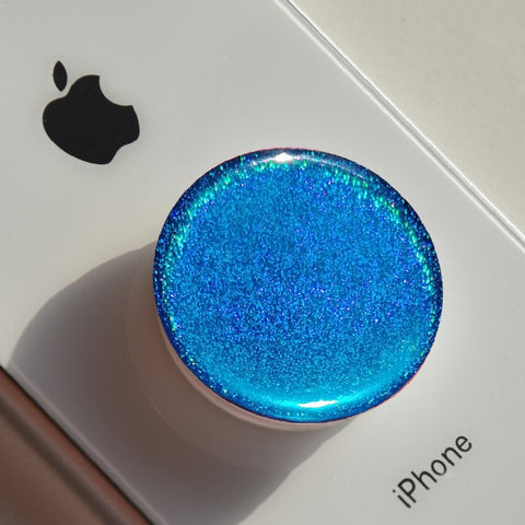 Aqua magic dust glitter sticker for popsockets