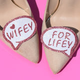 wifey for lifey bride shoe clips
